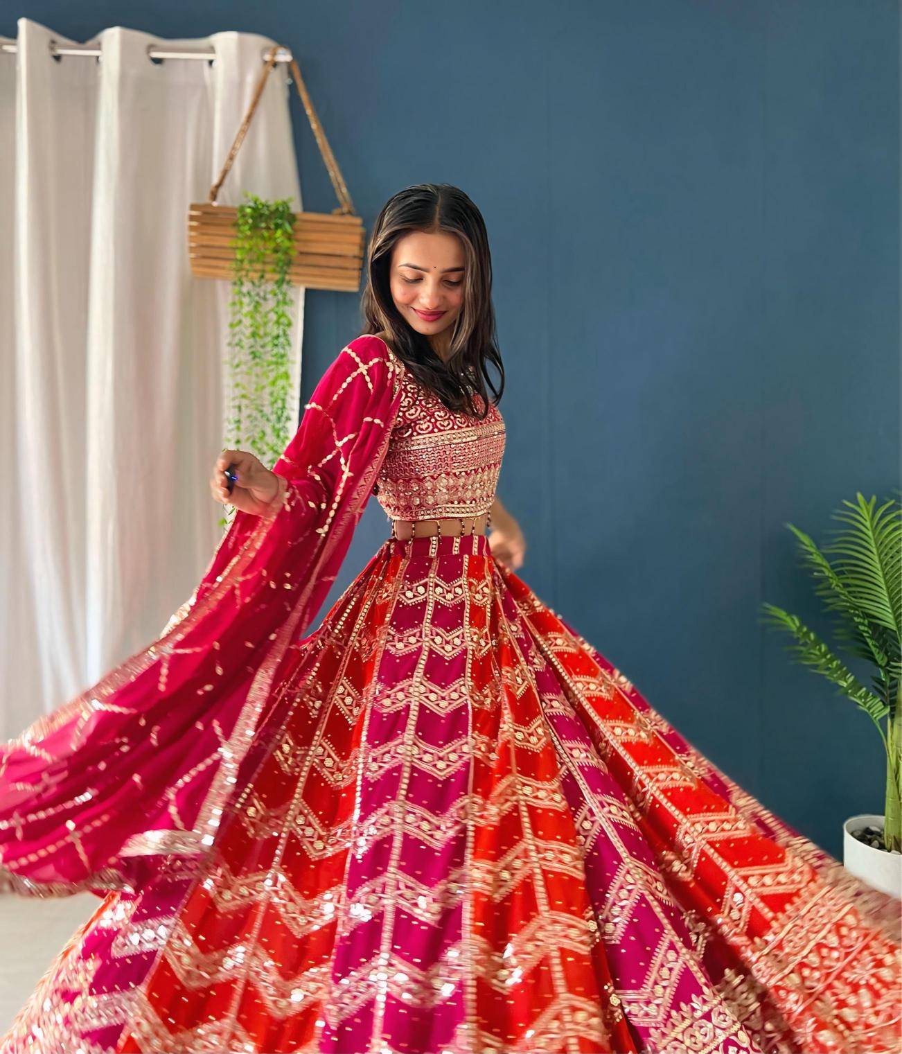 ON MC9231 Georgeet Traditional lehengha choli manufacturers in Mumbai